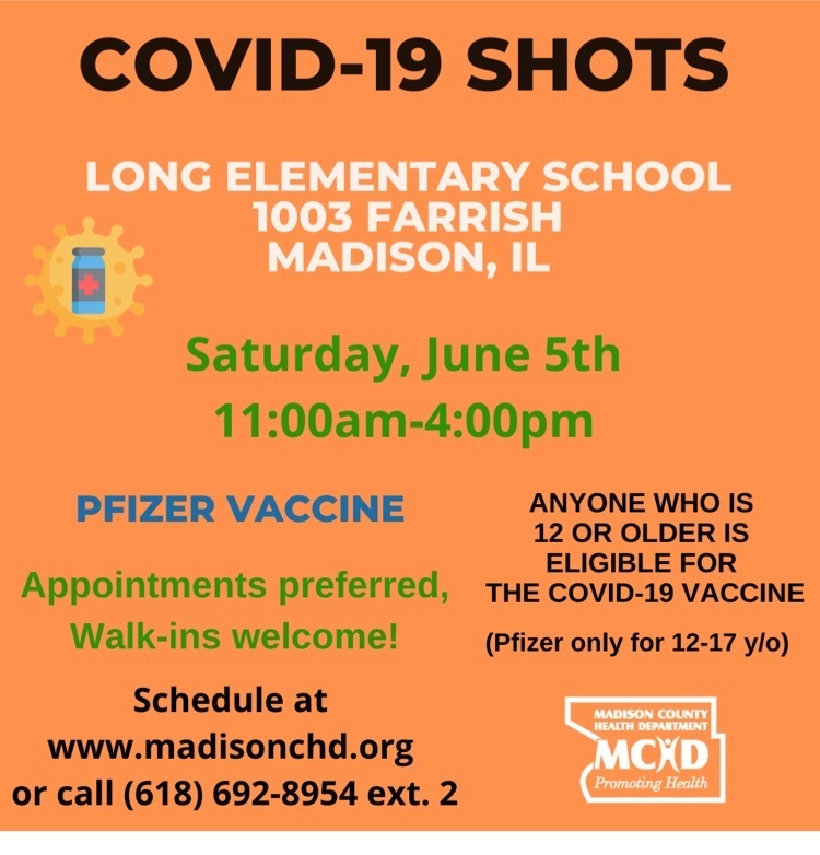 Vaccination Clinic Saturday, June 5, 2021