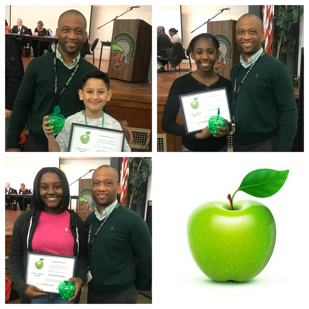1st Quarter Green Apple Recipients